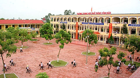 Trường THPT Vĩnh Bảo - ngôi trường “đào tạo” những thủ khoa. (Ảnh: baohaiphong.com.vn)