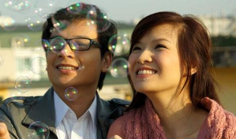 Đan Lê và Danh Tùng trong phim.