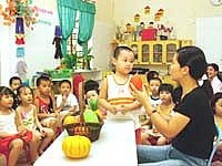 Học sinh mẫu giáo Hà Nội.