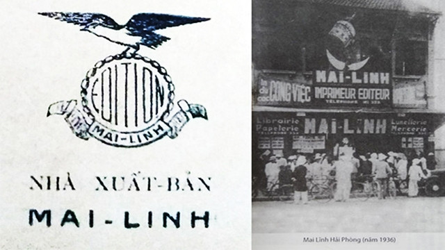 Logo và trụ sở NXB Mai Lĩnh xưa.
