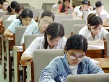 Tại một điểm thi đại học