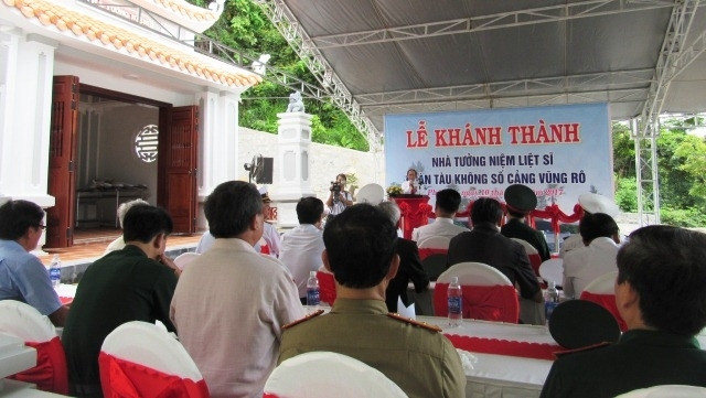 Khánh thành Nhà tưởng niệm Liệt sĩ Đoàn tàu không số Vũng Rô hồi năm 2017. ẢNh: NDĐT