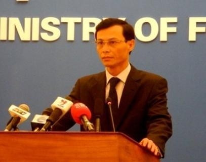 Người phát ngôn Bộ Ngoại Giao Lương Thanh Nghị tại buổi họp báo chiều 10-1-2013 (ảnh:NDĐT)