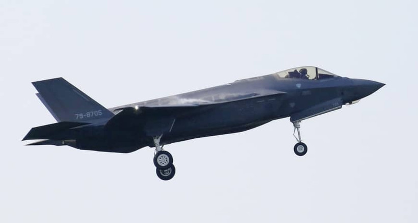 Chiếc máy bay F-35A được cho là đã bị rơi xuống biển trong quá trình huấn luyện bay (Ảnh: Kyodo/JapanTimes)