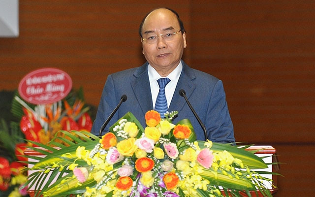 Thủ tướng Nguyễn Xuân Phúc phát biểu tại Đại hội.