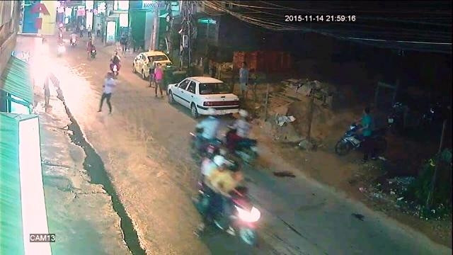 Các đối tượng rời khỏi hiện trường - Ảnh truy xuất từ camera.