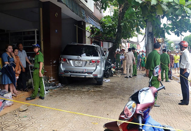 Hiện trường vụ tai nạn.