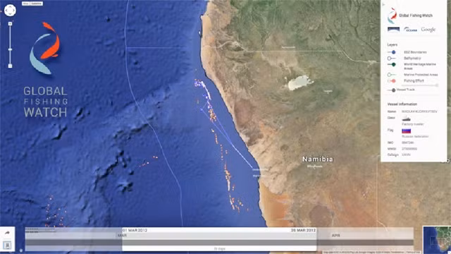 Global Fishing Watch cho phép theo dõi đánh bắt cá bất hợp pháp theo thời gian thực