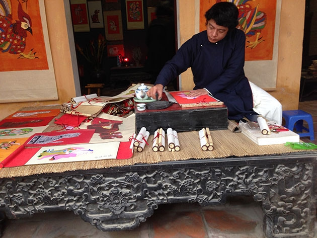 Làng “tranh đỏ” hồi sinh