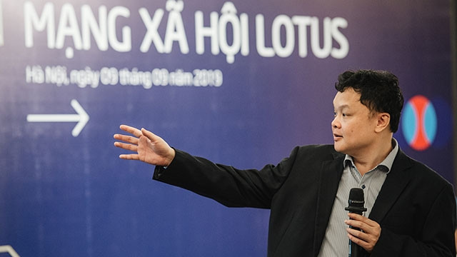 Ông Nguyễn Thế Tân, Tổng Giám đốc VCCorp, đơn vị phát triển mạng xã hội Lotus.