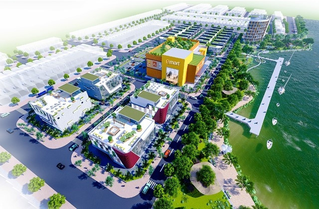 Phối cảnh tổng thể dự án Bạc Liêu Riverside Commercial Zone.