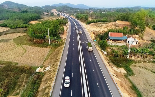 Một đoạn tuyến cao tốc Bắc Giang - Lạng Sơn.