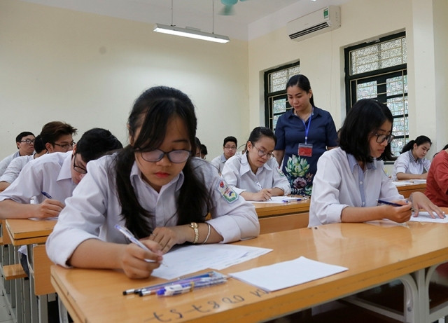 Thí sinh dự thi Kỳ thi THPT quốc gia 2017 (Ảnh minh họa: THỦY NGUYÊN)