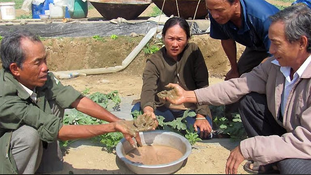  Phân giả khi hòa tan trong nước biến thành đất bùn lẫn các chất tạp.