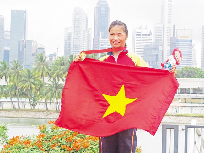 VĐV đua thuyền Trương Thị Phương. Ảnh | Tâm Lan