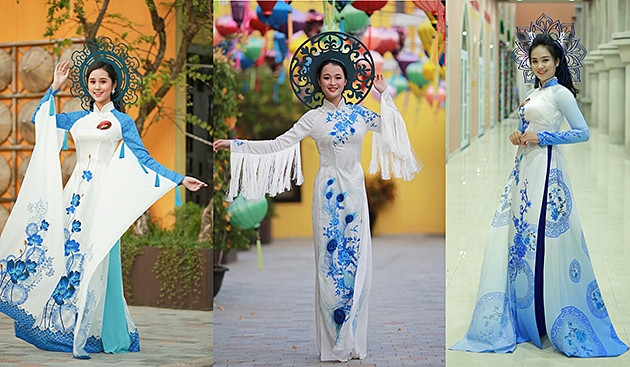 Ba trong số các nữ sinh xuất sắc nhất cuộc thi Hoa khôi Sinh viên Việt Nam 2018.