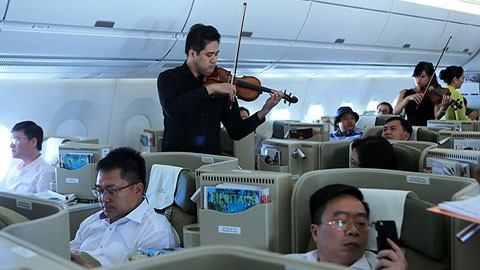 Chuyến bay trải nghiệm trên máy bay A350.