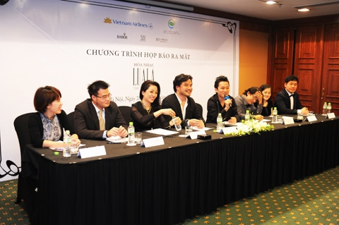 Họp báo ra mắt chương trình Hoà nhạc LUALA Thu Đông 2013.