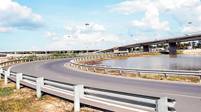 Một đoạn đường vành đai 2 qua địa bàn quận 9 đã hoàn thành.