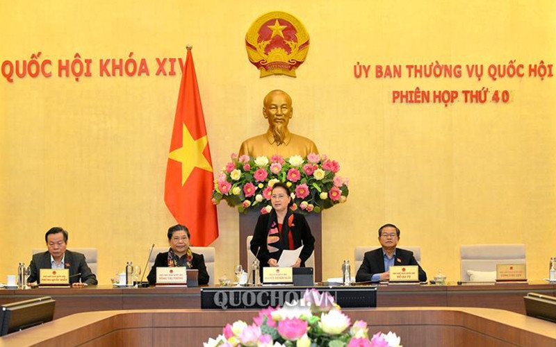 Phiên họp thứ 40 của Ủy ban Thường vụ Quốc hội. Ảnh: Quochoi.vn