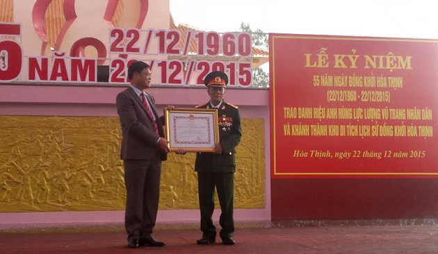 Phú Yên kỷ niệm 55 năm Ngày Đồng khởi Hòa Thịnh