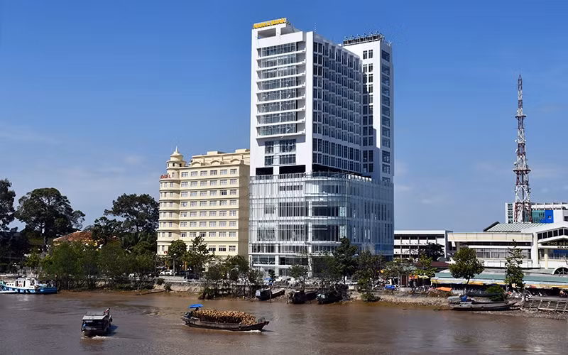 Một góc trung tâm thành phố Bến Tre, tỉnh Bến Tre.