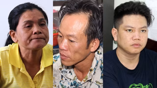 Ba đối tượng Phượng, Hải, Khoa vừa bị bắt giữ.