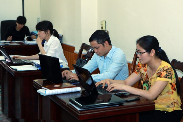 Hoạt động nghiệp vụ tại Kiểm toán nhà nước khu vực 10. Ảnh: HOÀNG HÙNG