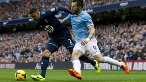 Hy vọng trận Tottenham (áo sẫm) và Manchester City sẽ lại có nhiều bàn thắng.