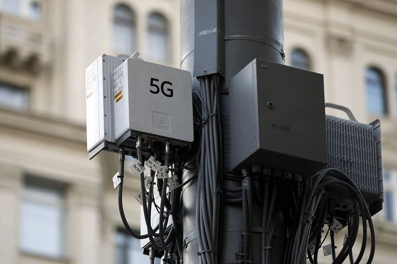 Cột sóng di động 5G. Ảnh Getty Images.