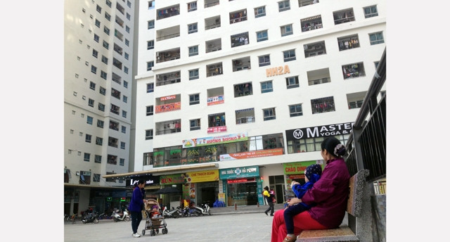 Tổ hợp chung cư Linh Đàm chưa kiểm soát được hoạt động kinh doanh tự phát. 