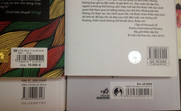 Các cuốn sách hiện nay có cách ghi mã số ISBN không thống nhất.