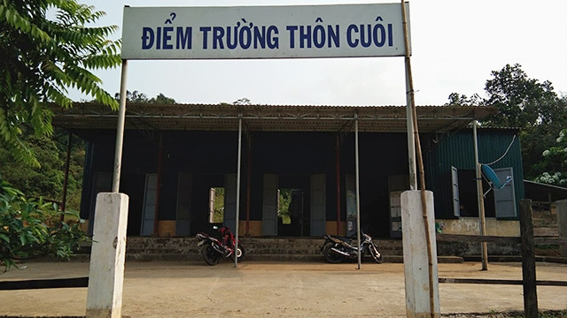 Điểm trường Cuôi, một trong những điểm trường xa và khó khăn nhất của vùng cao Quảng Trị.