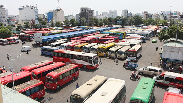 Các bến xe lớn tại TP Hồ Chí Minh đều tăng cường xe phục vụ người dân.