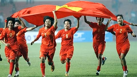 Niềm vui của các cô gái Đội tuyển bóng đá nữ Việt Nam. (Ảnh: Internet)