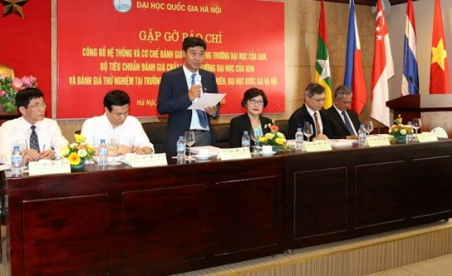 Họp báo công bố khởi động hệ thống đánh giá chất lượng trường đại học (Ảnh: Quốc Toản).