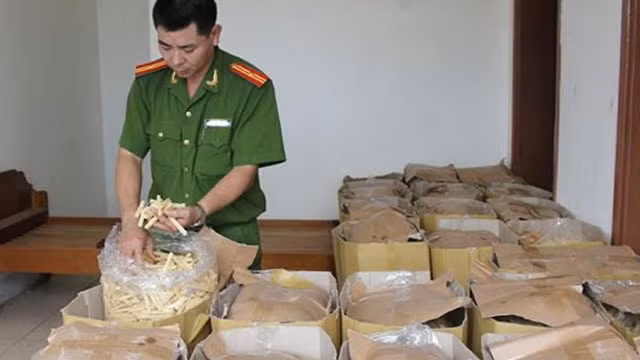 Số bim bim bị Công an huyện Cam Lộ (Quảng Trị) phát hiện và thu giữ.