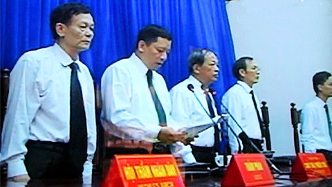 Hội đồng xét xử tuyên án. (Ảnh: Internet)