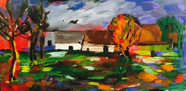 Acrylic trên toan của Đại sứ Nikos Kanellos.