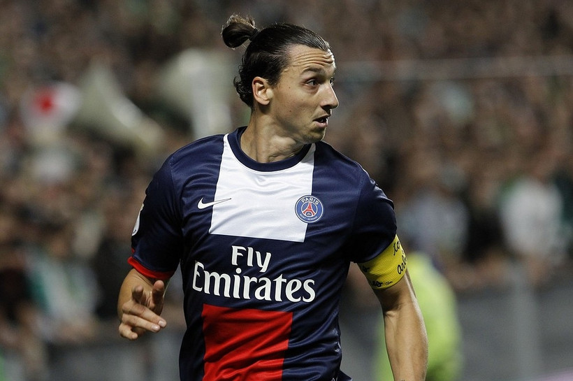 Tiền đạo Ibrahimovic của Paris Saint Germain. 