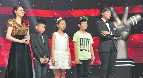 Ba gương mặt lọt vào đêm chung kết Giọng hát Việt nhí 2013.