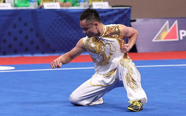 Quốc Khánh giành HCV Wushu đầu tiên cho Việt Nam tại SEA Games 2019.
