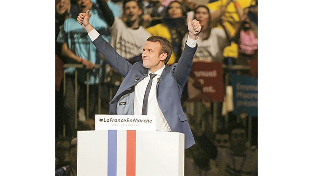 Tân Tổng thống Pháp Emmanuel Macron.