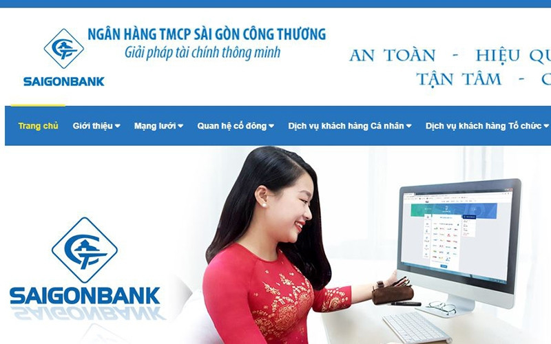 (Ảnh: Chụp màn hình website Saigonbank)