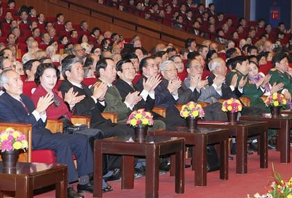 Các đại biểu dự Lễ kỷ niệm. Ảnh: NGUYỄN KHANG (TTXVN)