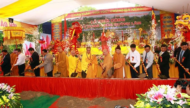 Khởi công trùng tu và tôn tạo chùa Quỳnh Lâm, nơi từng là trung tâm Phật giáo lớn ở Việt Nam.