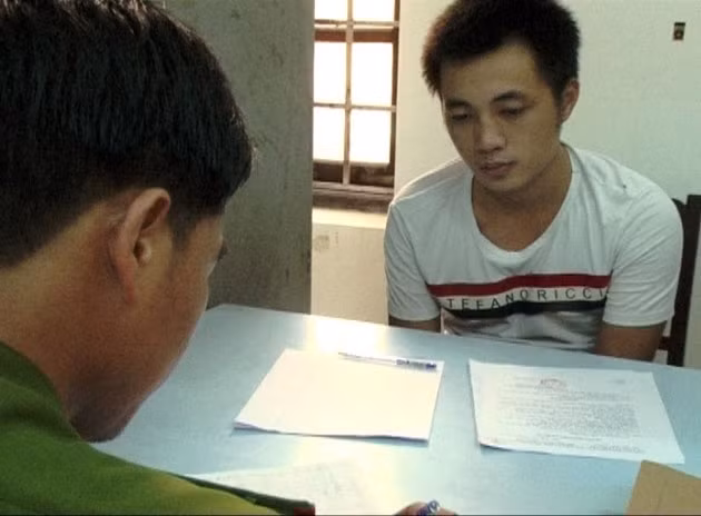 Lê Viết Cường tại Cơ quan điều tra.