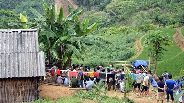 Hiện trường vụ án mạng trên lán nương núi cao.