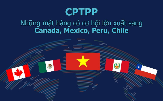 [Infographic] Những hàng hóa hưởng lợi lớn từ CPTPP khi xuất khẩu sang châu Mỹ