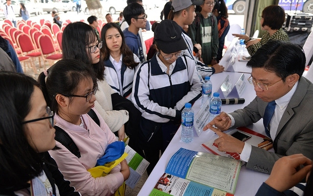 Tư vấn tuyển sinh cho các thí sinh năm 2018 (Ảnh minh họa: THỦY NGUYÊN)